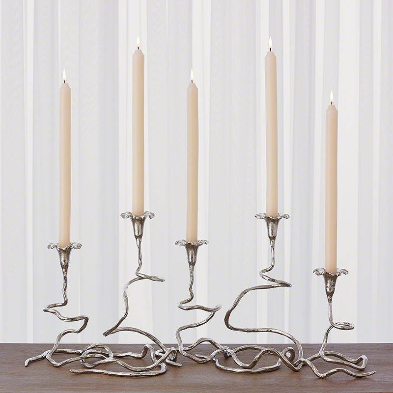 S/5 Morning Glory Table Vines-Nickel S/5 Morning Glory Table Vines-Nickel