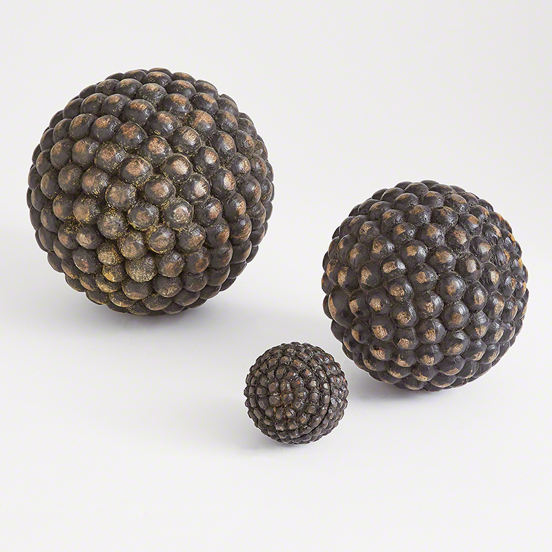 Wooden Orbs-Weathered Charcoal Wooden Orbs-Weathered Charcoal