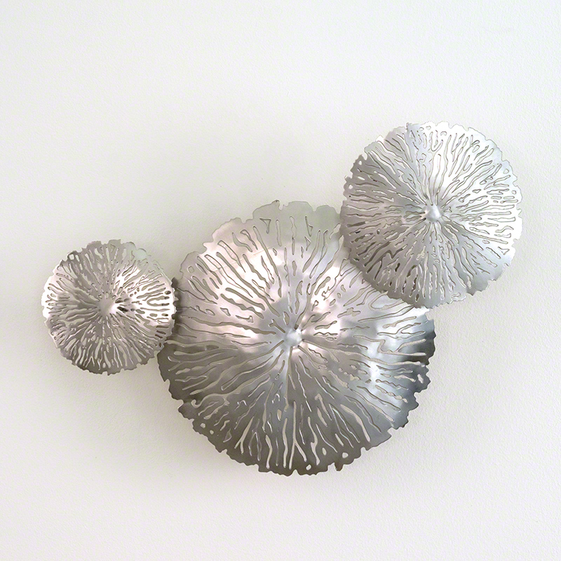 S/3 Lily Pad Clusters-Antique Nickel
