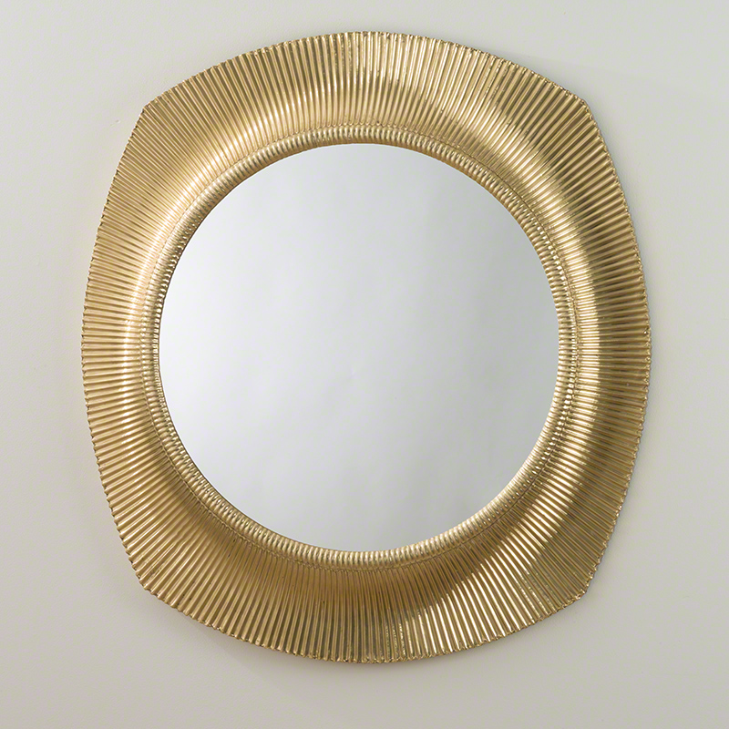 Global Views Products Opera Fluted Mirror Brass