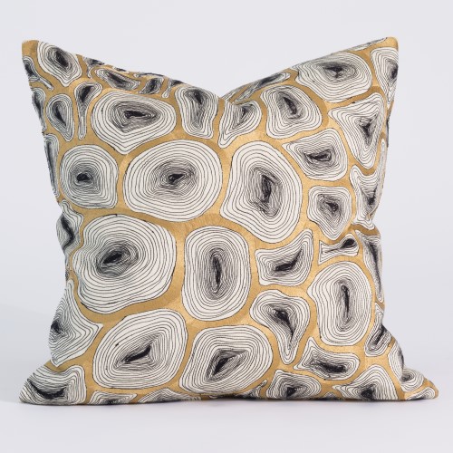 Agate Pillow-Black & Gold Agate Pillow-Black & Gold