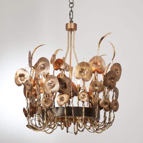 Lilium Chandelier-Antique Brass Lilium Chandelier-Antique Brass