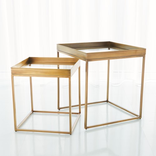 S/2 Perfect Nesting Tables-Antique Brass
