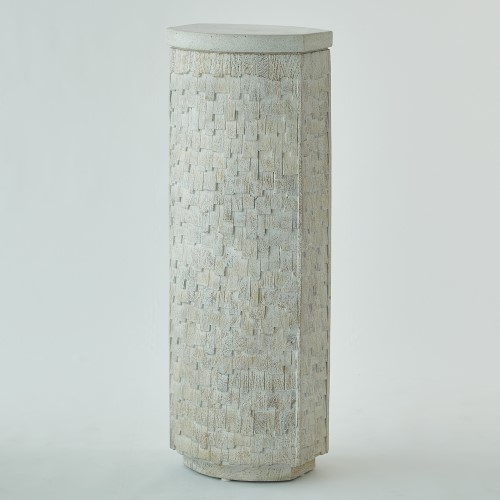 Shingles Pedestal-White w/White Terrazzo Shingles Pedestal-White w/White Terrazzo