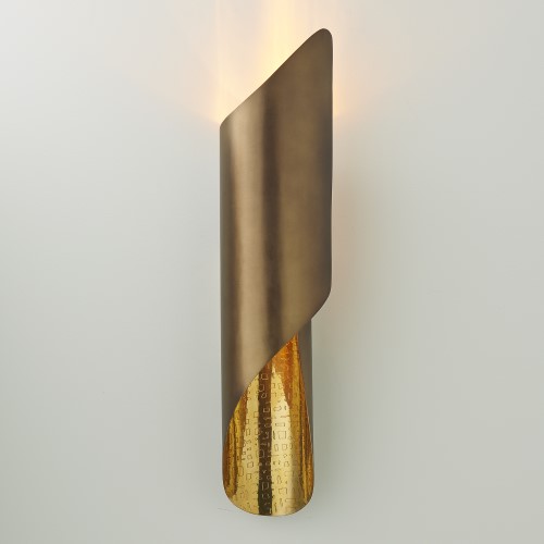 Curl Wall Sconce-Antique Brass-HW