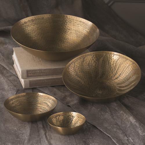 Sun Etched Bowl-Antique Brass-XLg Sun Etched Bowl-Antique Brass-XLg