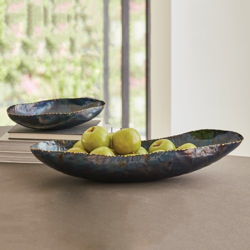 Torched Bowl w/Brass Braising Torched Bowl w/Brass Braising