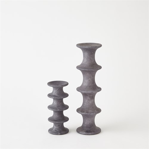 Ridge Candlesticks-Grey