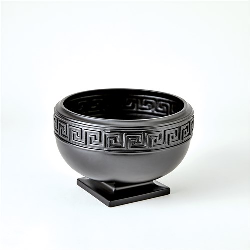 Greek Key Bowl-Black