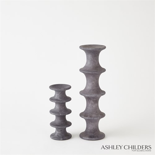 Ridge Candlesticks-Grey