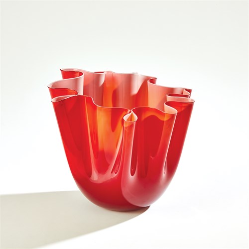 Handkerchief Vase-Deep Red-Lg
