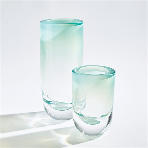 Bubble Cylinder Vases-Wintergreen