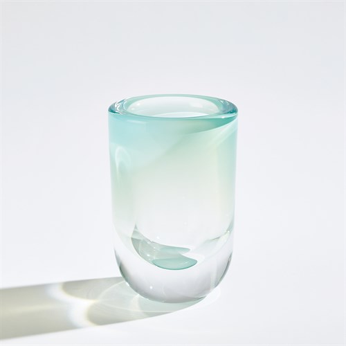 Bubble Cylinder Vase-Wintergreen-Sm
