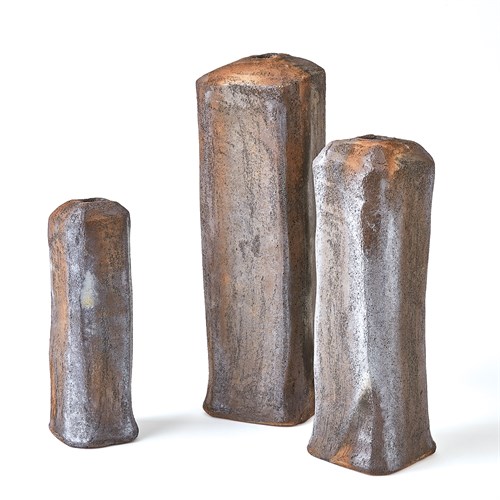 Pillar Vase-Black/Brown