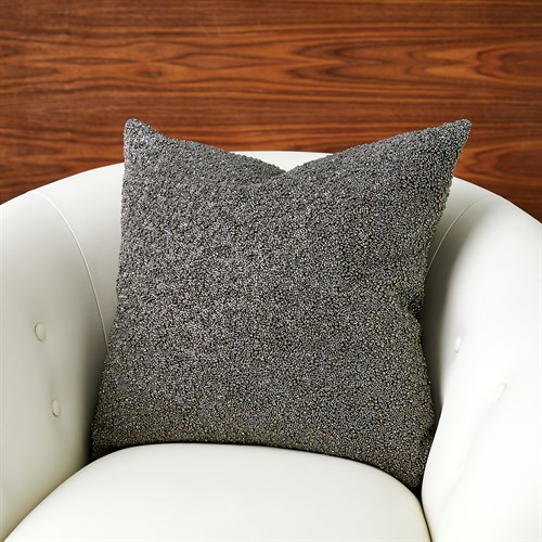Multi Beaded Pillow-Indigo
