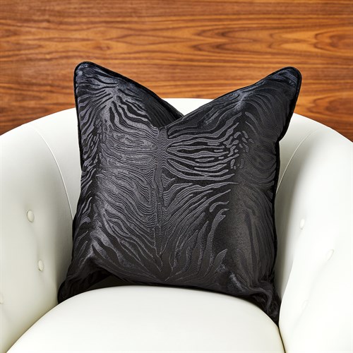 Zebra Pillow-Black & Black