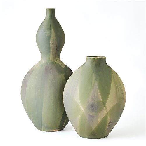 Helios Vases-Washed Green