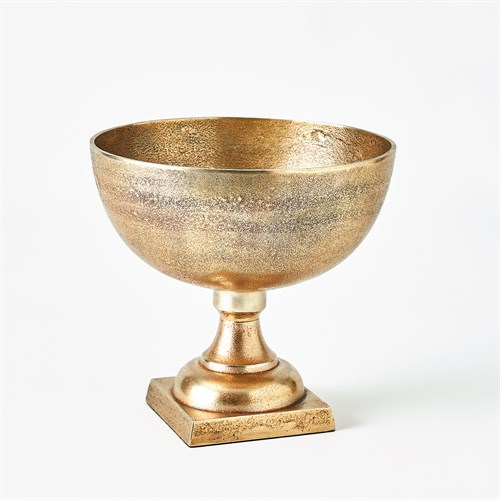 Pedestal Bowl-Antique Brass