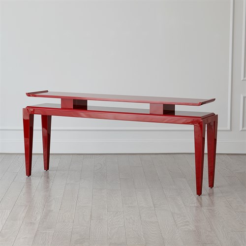 Poise Console Table-Deep Red