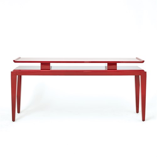 Poise Console Table-Deep Red