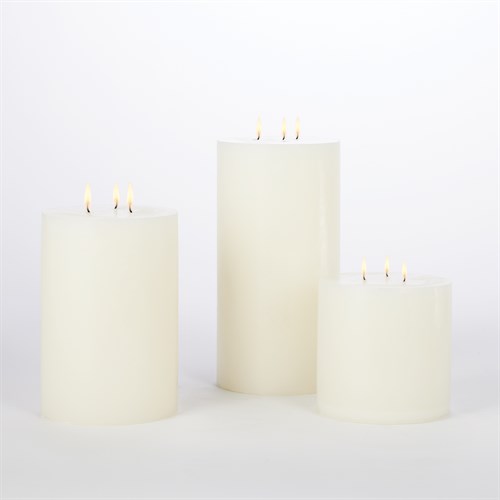 3 Wick Pillar Candle-Unscented-6
