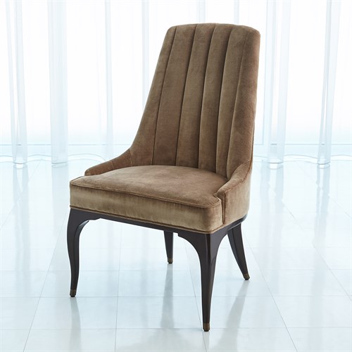 Channel Tufted Dining Chair-Mushroom