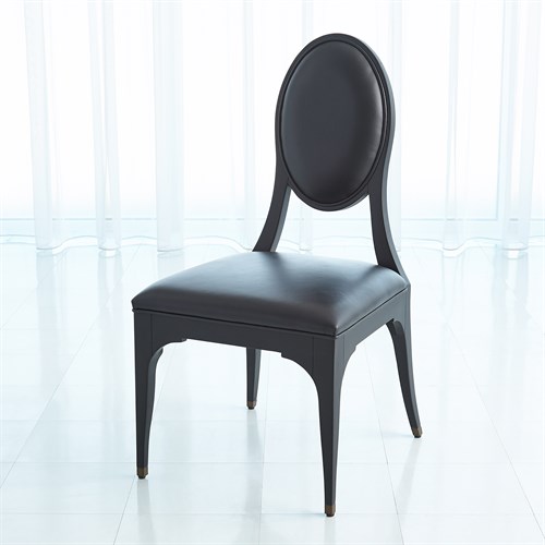 Harlow Chair-Black w/Black Leather