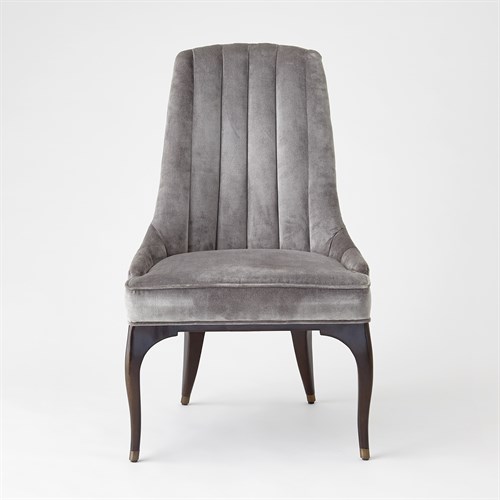 Channel Tufted Dining Chair-Gargoyle