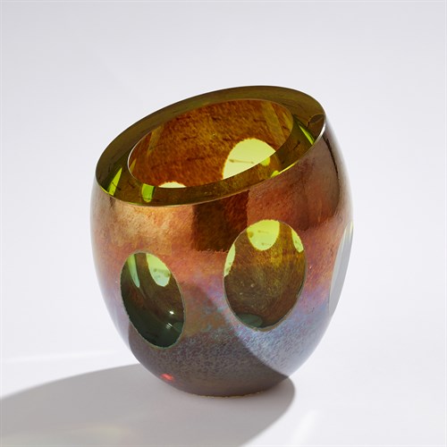 Molten Jewel Vase-Aqua