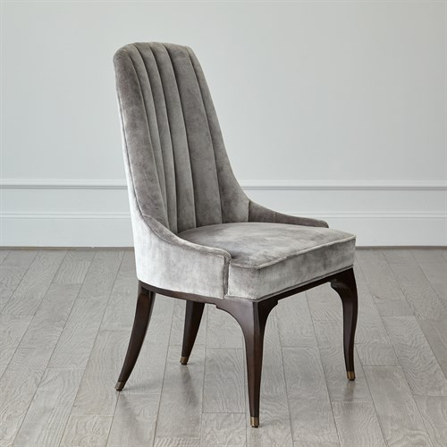 Channel Tufted Dining Chair-Gargoyle