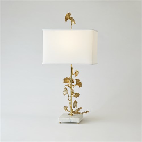 Ginkgo Table Lamp-Brass