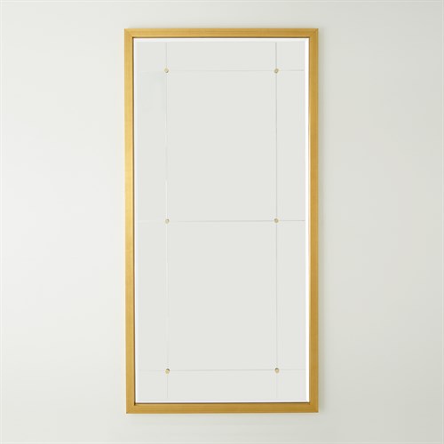 Beaumont Floor Mirror-Gold Leaf