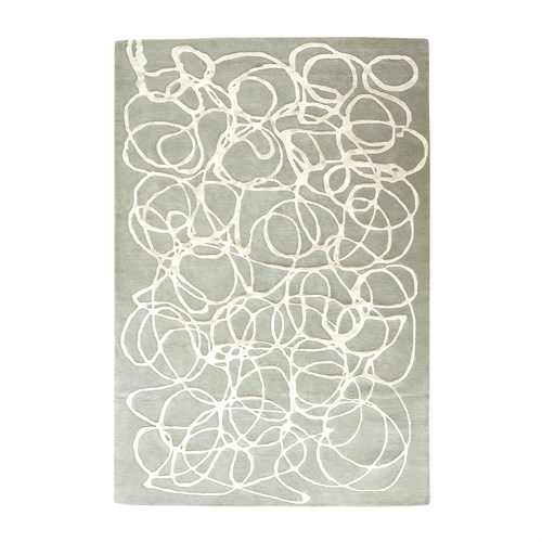 Scribble Rug-Grey/Ivory-9 x 12