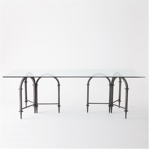 Acquedotto Table W/Rectangular Glass Top - 48