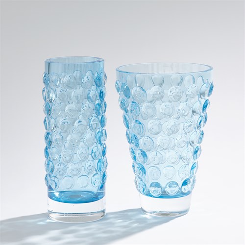 Bubble Cylinder Vase-Cobalt