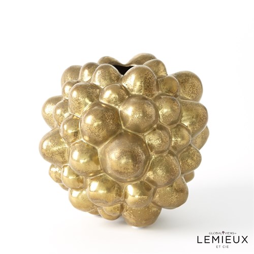 Bubble Vases-Matte Antique Gold Bubble Vases-Matte Antique Gold