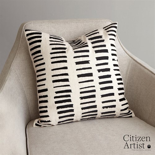I See You Hear Pillow-Beige/Black