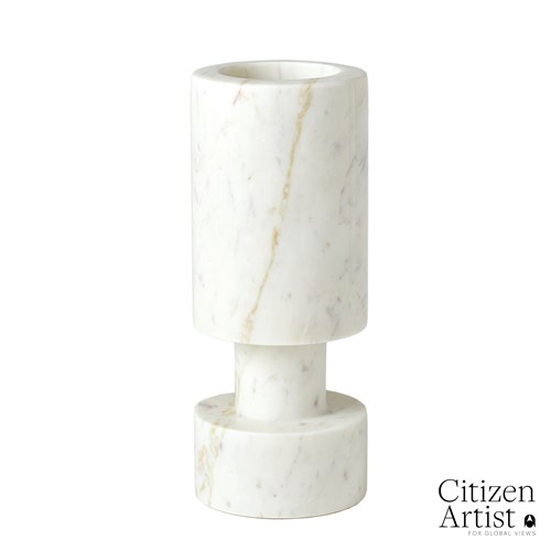 Luc Vase-White Marble