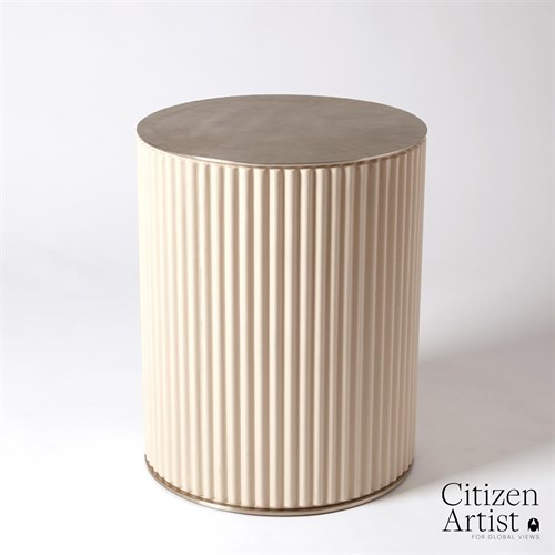 Camille Side Table-White Bronze