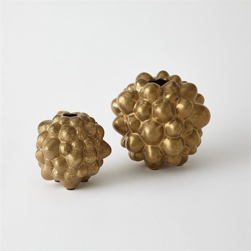 Bubble Vases-Matte Antique Gold