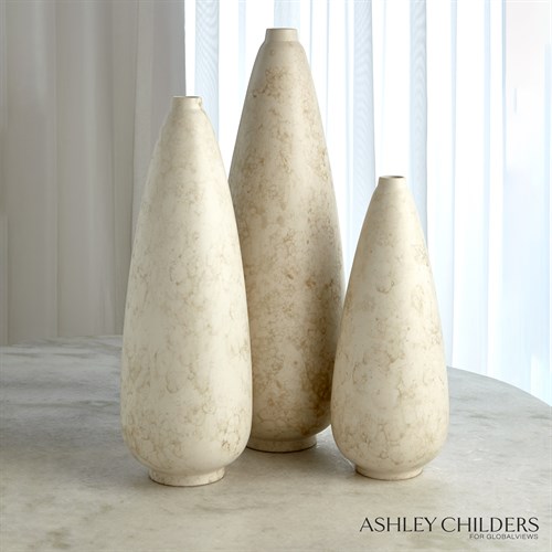 Bubble Pear Shape Vase-Ivory