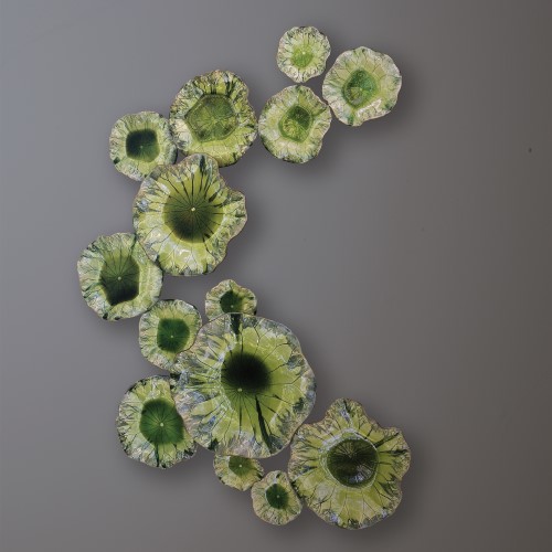 Free Formed Lily Plate-Green Free Formed Lily Plate-Green