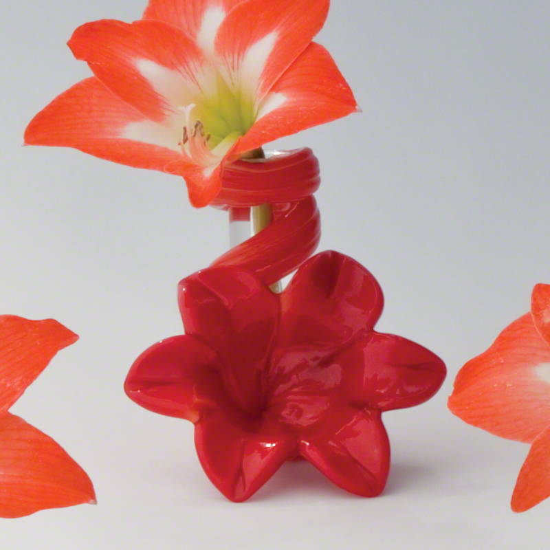 Red Lily Bud Vase Red Lily Bud Vase