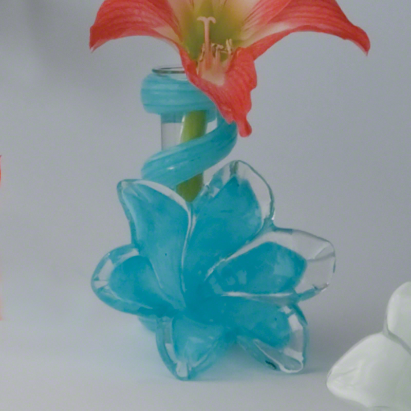 Blue Lily Bud Vase Blue Lily Bud Vase
