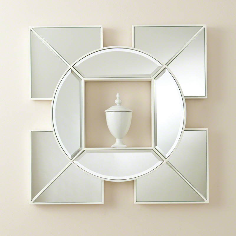 Arabesque Shadow Box Mirror-White Arabesque Shadow Box Mirror-White