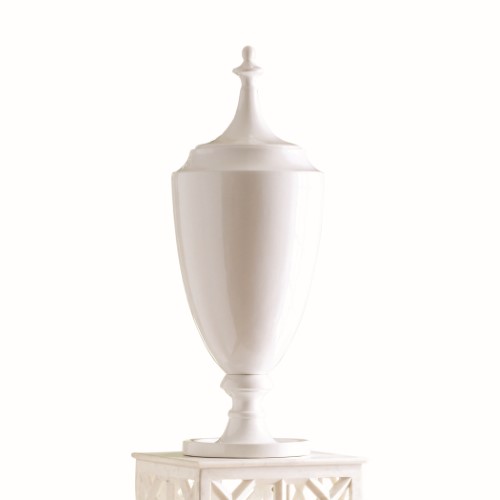 Grande Urn W/Lid-White Grande Urn W/Lid-White