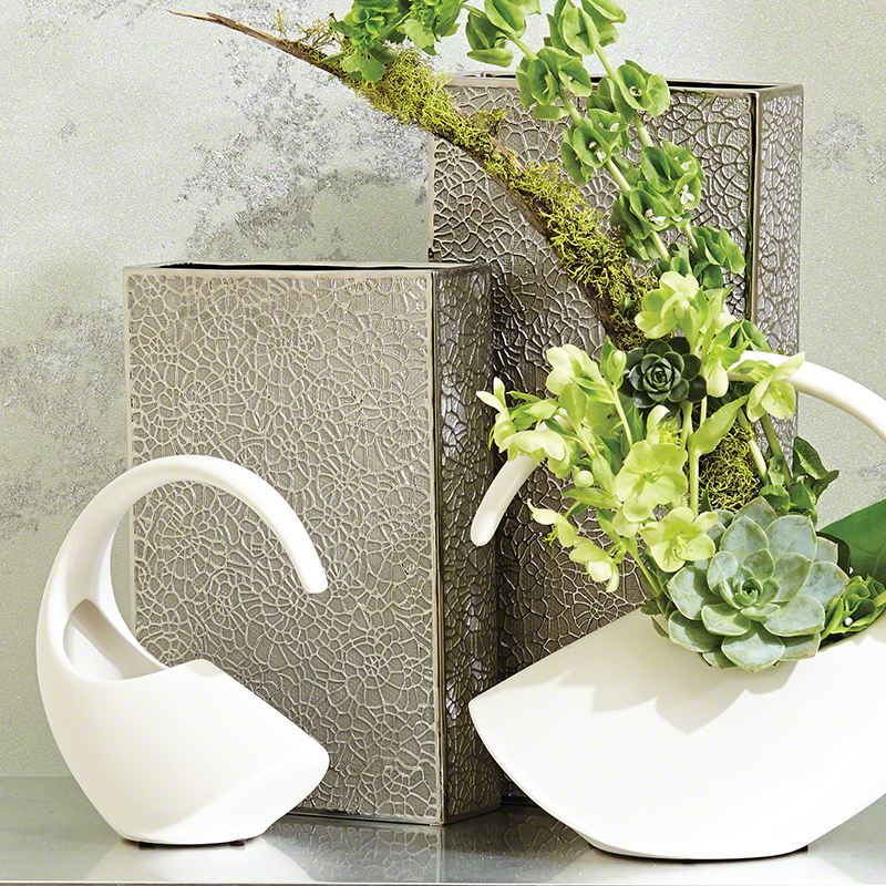 Organic Lace Vase-Silver Organic Lace Vase-Silver