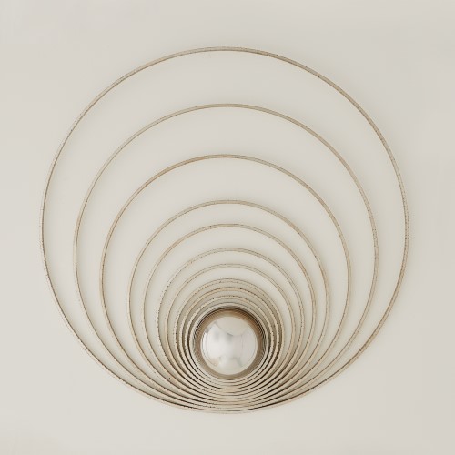 Radial Sphere Panel-Silver Leaf Radial Sphere Panel-Silver Leaf