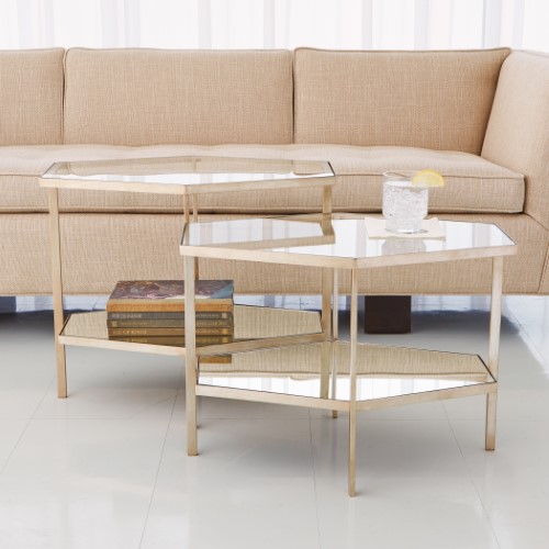 Hexagon Table-Silver Hexagon Table-Silver