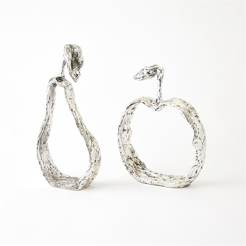 Apple and Pear Silhouettes-Nickel